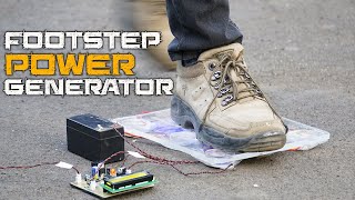 Advanced Footstep Power Generation System | DIY Electronics Electrical Projects
