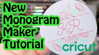cricut monogram maker tutorial | cricut design space