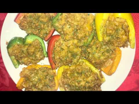 HOW TO MAKE STUFFED TURKEY & RICE BELL PEPPER BOATS!