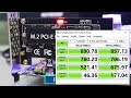 Will M.2 PCIe 3.0 SSDs slow down on M.2 PCIe X1 Adapter? --- M.2 PCIe X1 Speed Testing