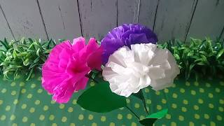 Cara Mudah Membuat Bunga Dari Kertas Krep Cocok Untuk Prakarya Sd Youtube