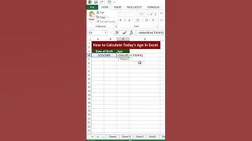 Calculate Age from Date of Birth in Excel | Excel Tips and Tricks #excel #shortvideo #shorts