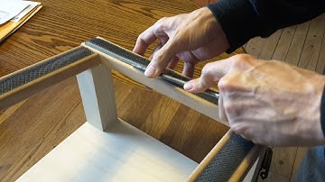 Inserting a gripper strip into a rug hooking frame