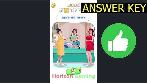 Tricky Quiz: Dop Brain Puzzle LEVEL 66 Who stole things - Gameplay Walkthrough Android IOS