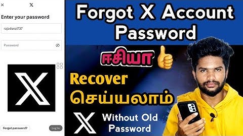 Forgot X Account Password Tamil | Reset X Account Password | Change X Account Password
