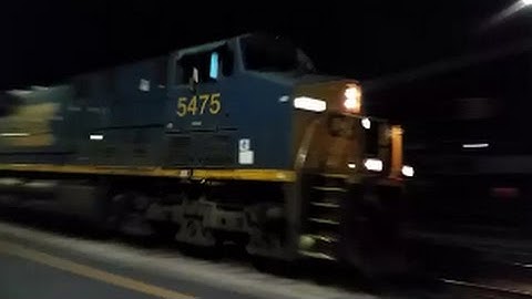 [CSXT]5475 GE ES40DC & GE ET44AH Leads Q034-23 Flying Through Fay NC With 2nd Gen K5HL Headed NB