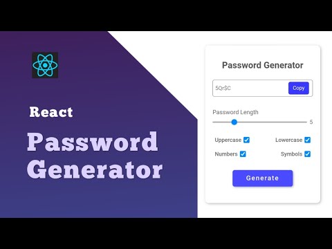 React js Password Generator - YouTube