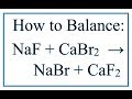 Balancing Chemical Reactions