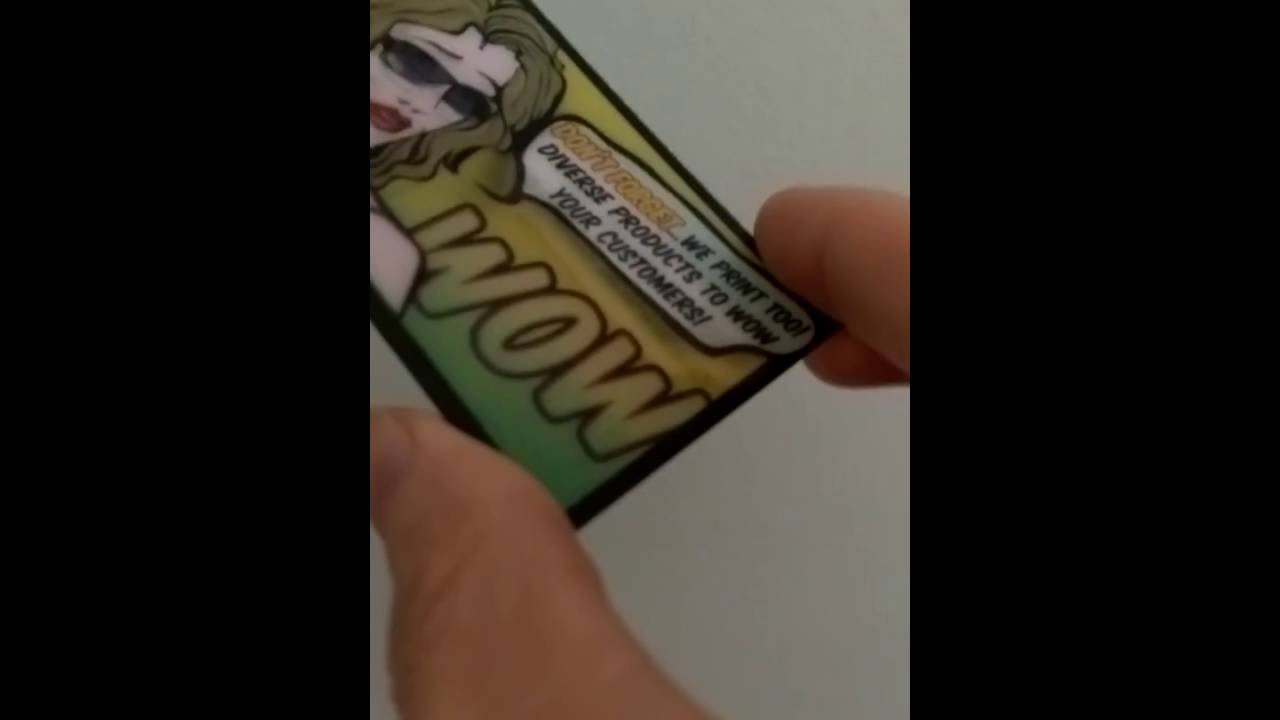 Lenticular business card printing - YouTube