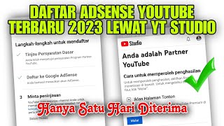 Cara daftar Google Adsense Youtube terbaru 2023 lewat YT Studio