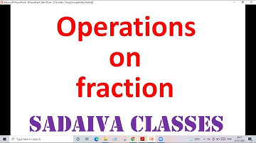 Operations on Fractions # practice set 13 # std 6 # lecture video # 2021