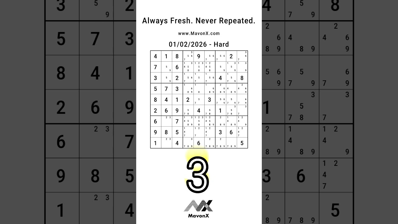 MavonX's Hard Sudoku: Identical Sibling #1