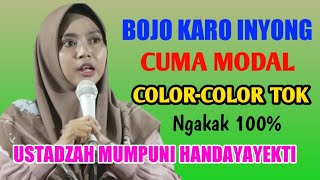 BOJO KARO INYONG CUMA MODAL COLOR-COLOR TOK_CERAMAH LUCU USTADZAH CANTIK MUMPUNI