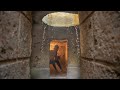 GIRL LIVING OFF GRID, BUILD A SECRET UNDERGROUND TUNNEL SHELTER WITH WATER POOL ENTRANCE