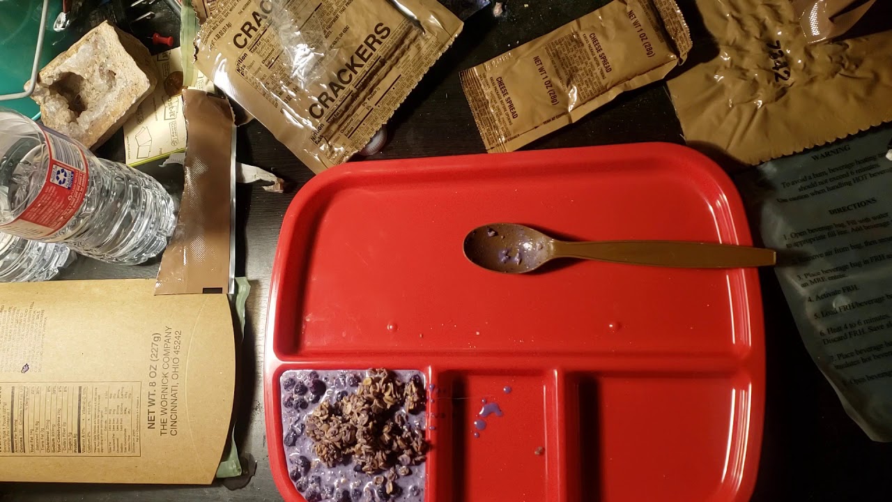 US MRE FOOD REVIEW !!!!! menu 20 breakfast - YouTube