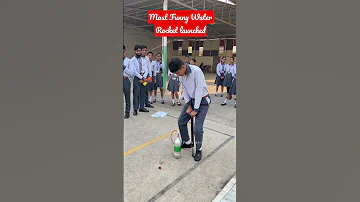 Most Funny Water Rocket Launched and made by Sameer 🚀😂  #shorts #waterrocket #learnandfun #rocket