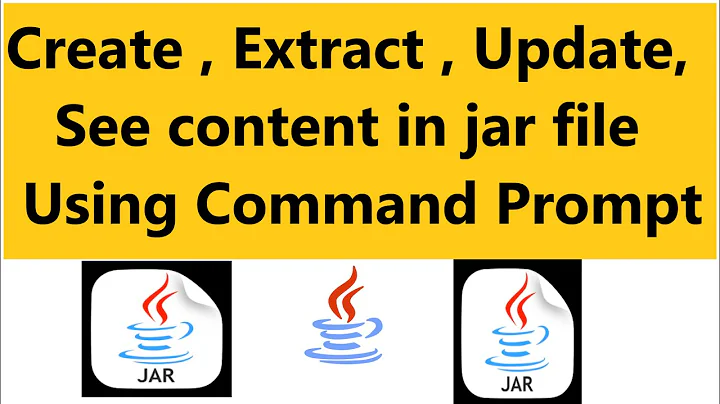 How to Create, Update, Extract , See Content of Jar File in java Using Command Prompt