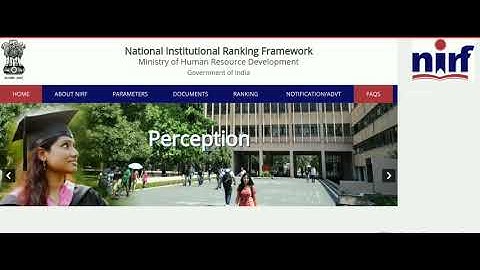 Higher Education : National Institutional Ranking Framework (NIRF)