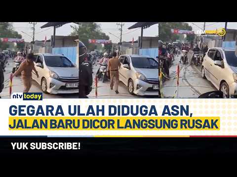 Aksi Diduga ASN Terobos Jalan Basah, Pengendara Lain Ikut Melintas | NTV TODAY