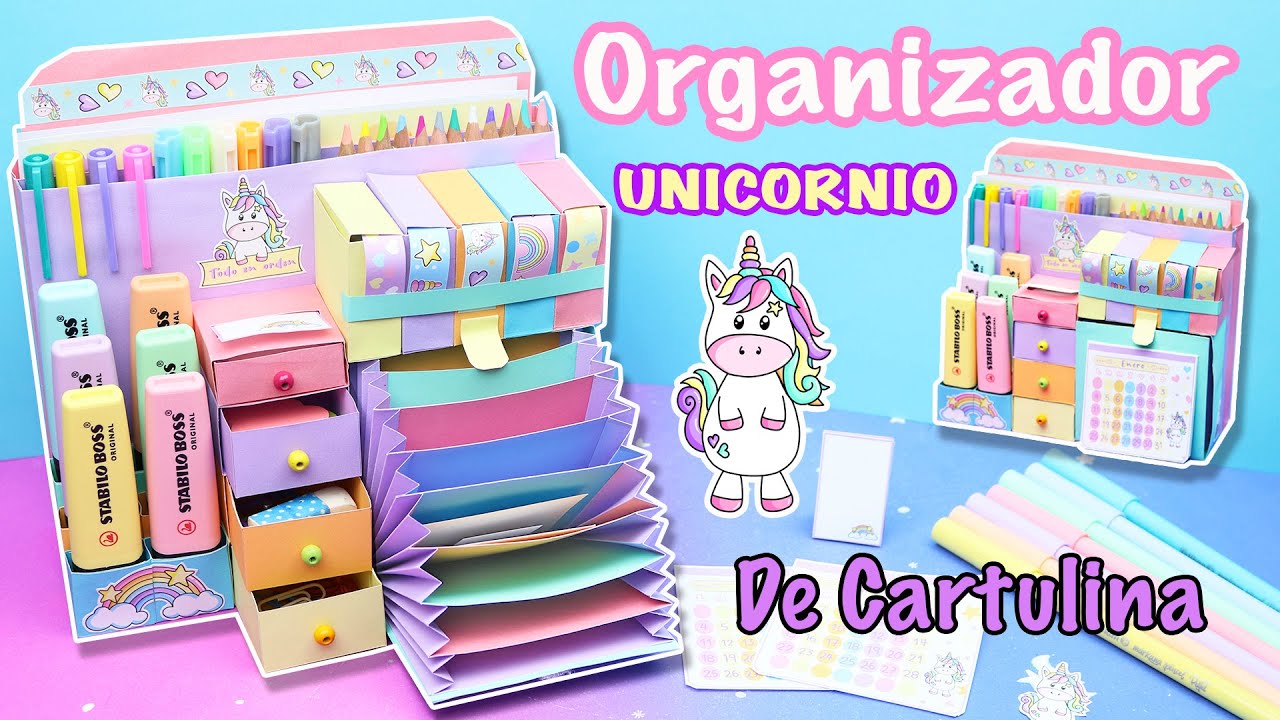 Intestinos Y así chocar ORGANIZADOR Unicornio de ESCRITORIO en CARTULINA - Organizador de Papel |  Manualidades aPasos - YouTube