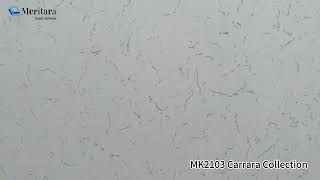 MK2103 Carrara Collection Quartz Slab | 138″ × 79″ Super Jumbo | Quartz Meritara Cambodia