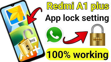 Redmi A1 plus app lock कैसे लगायें || How to app lock setting in redmi a1 plus