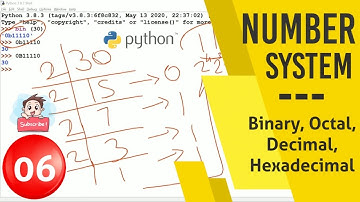 06 Number System Conversion in Python | Binary | Decimal | Octal | Hexadecimal | Python Basic | Py
