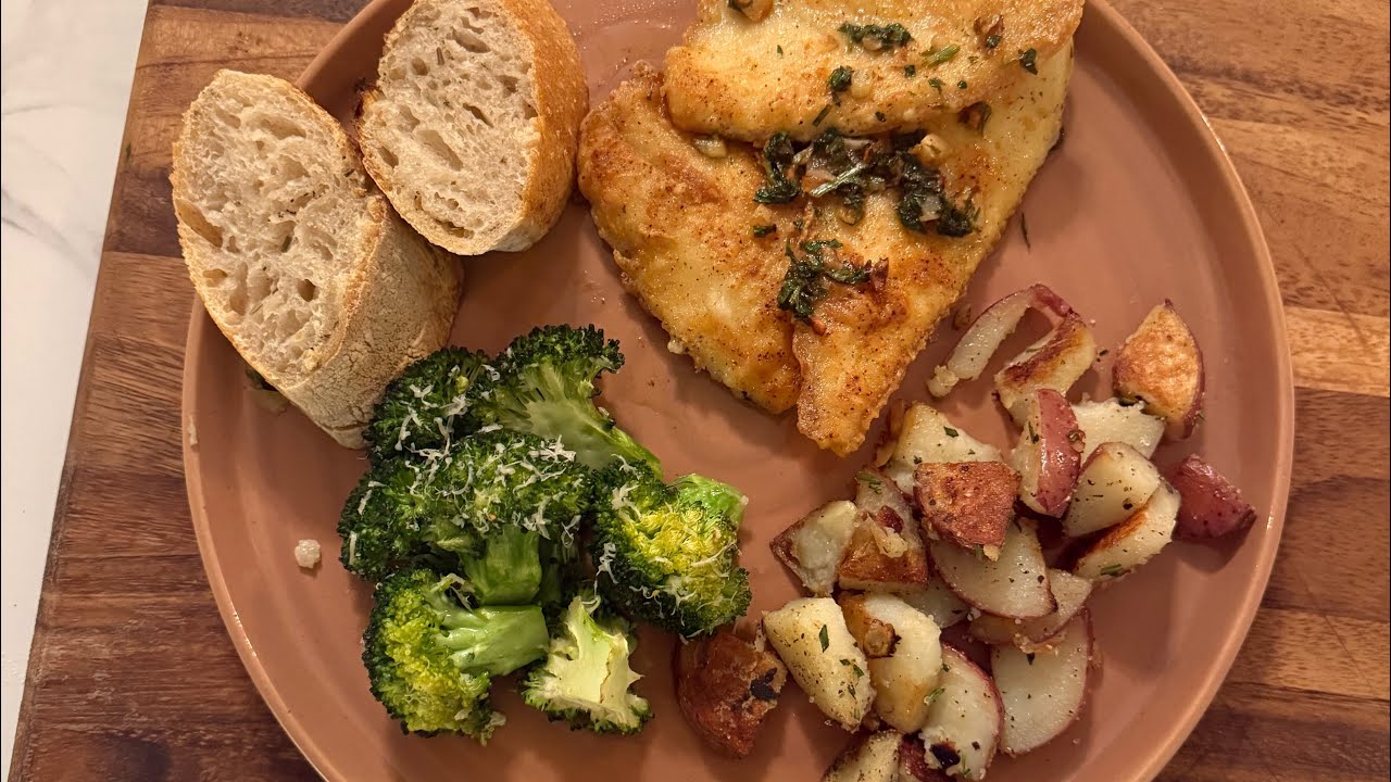 Lemon Butter Sole and Sourdough Baguettes