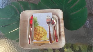 Honest review of Chic Leaf Palm Leaf Plates Disposable Bamboo Plates  This item was gifted to me