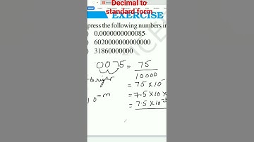 How to convert decimal numbers to standard form #viral #maths #class8maths