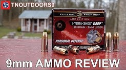 9mm Federal Hydra-Shok DEEP Ammo Review (2019) 