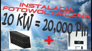 Fotowoltaika  instalacja fotowoltaiczna zrób to sam za normalne pieniądze 👈 10 kWp💰 = 20 Pln 💰 .