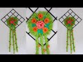 How to make Paper Flower Wall Hanging - Easy Wall Decoration Ideas - Paper craft ideas