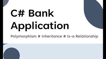 #Csharp Simple #OOP #Bank #Account Application #Inheritance #Is a Relationship