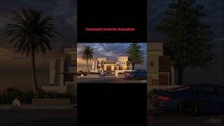 Cinematic Exterior Render Animation 🔥#shorts #walkthroughvideo #animationvideo #home #exteriordesign