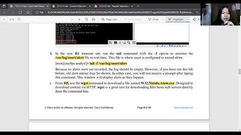 Tugas 9 (12.1.1.7 Lab - Snort and Firewall Rules)