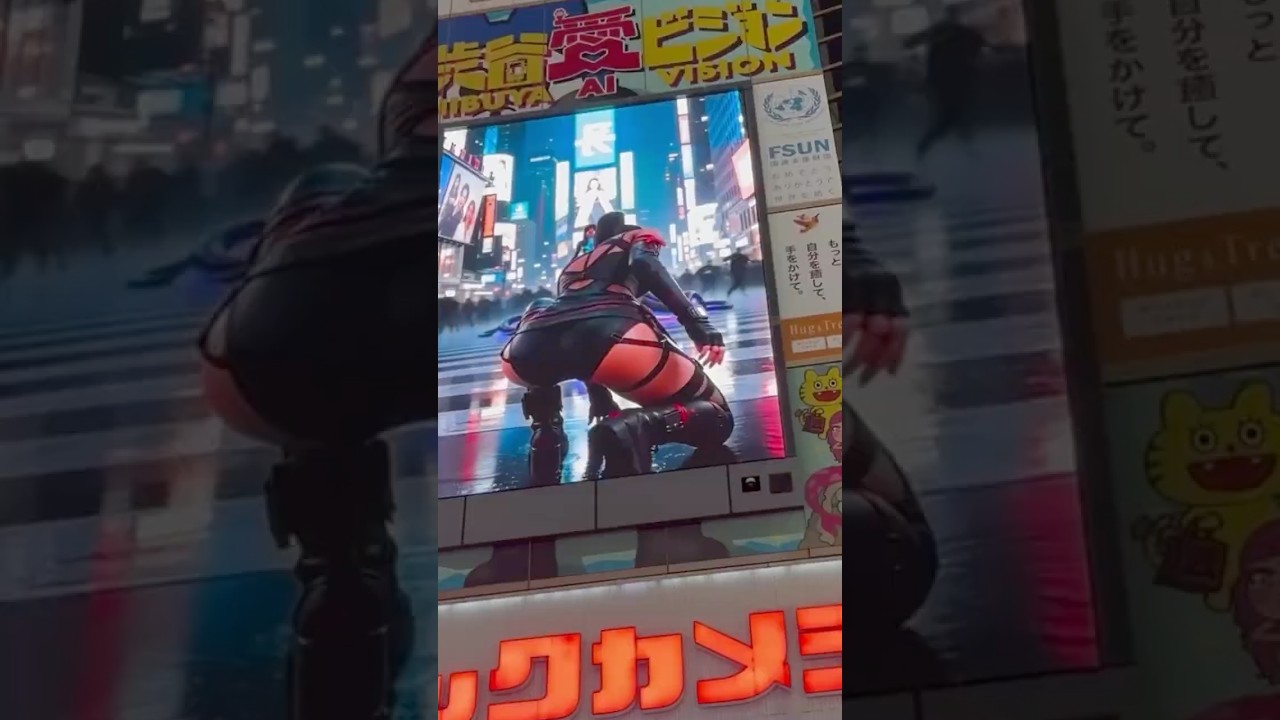 渋谷の街頭ビジョンで流れたAI動画