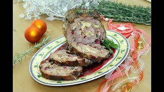 Фантастический!!! Мясной Рулет с Яблоками, Орехами и Брусничным Соусом. Домашний ресторан® Фантастический!!! Мясной Рулет с Яблоками, Орехами и Брусничным Соусом. Домашний ресторан®