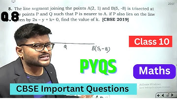 The line segment joining the points A(2, 1) and B(5, -8) is trisected at the points P and Q such
