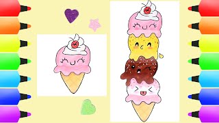 How to Draw a Cute Ice Cream (EXPANDABLE Drawing Tutorial!)