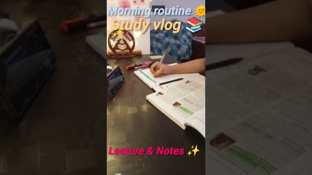 Morning routine & study vlog 📚💖 #studyroutine#study#class11#morning#productivity#studywithme
