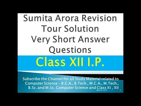 Solution For Very Short Answer Questions IP Revision Tour