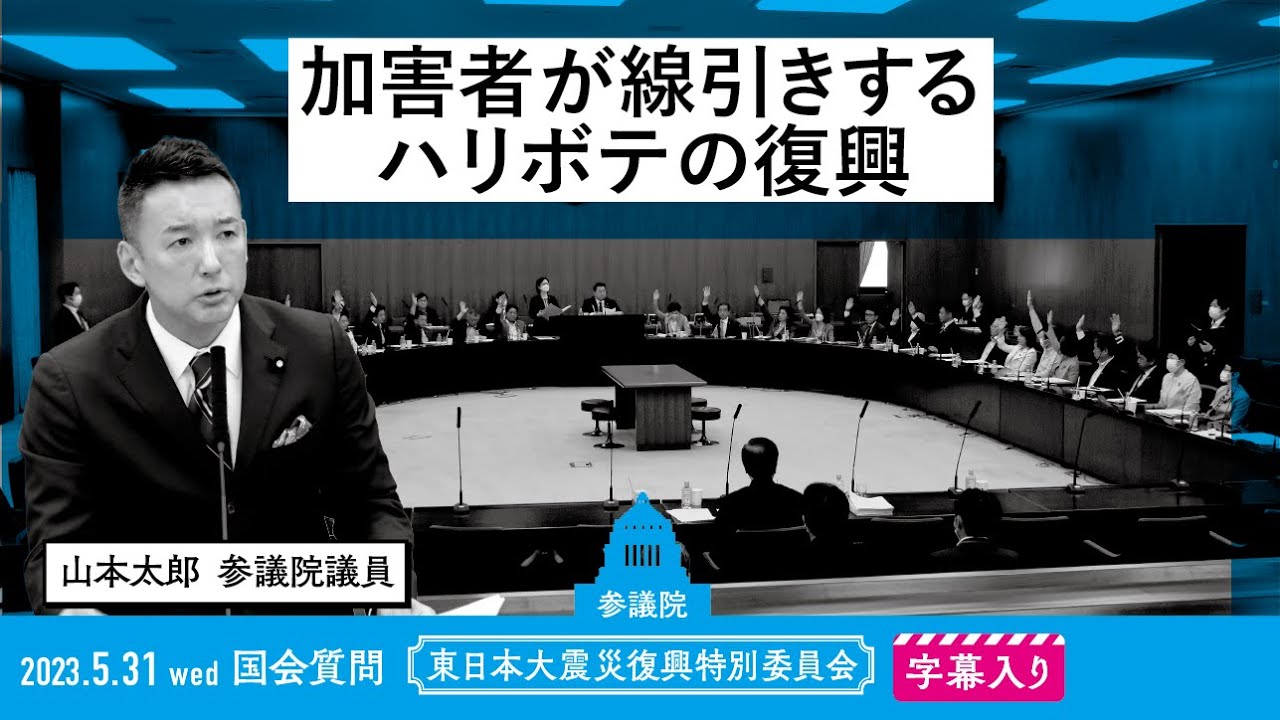 えびやま太郎様確認用 山本太郎 オフィシャルサイト | 2023.5.31 東日本復興特別委員会「加害