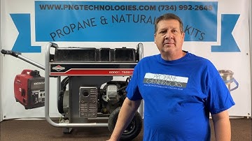Briggs & Stratton 6000 watt Generator - Conversion video from gasoline to Propane & Natural Gas