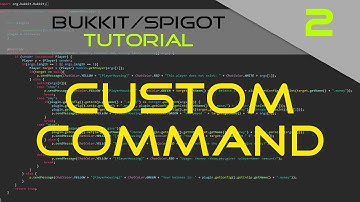 Minecraft Bukkit/Spigot Plugin Tutorial #2: Custom Commands