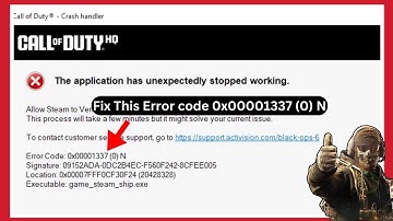 Call of duty: Error code 0x00001337 (0) N | Fix Call of Duty Error 0x00001337 (0) |