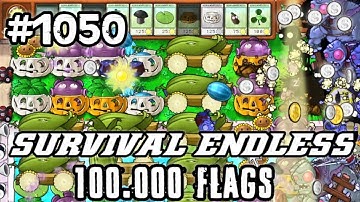Plants vs Zombies Survival Endless 100000 Flags Part 1050 | 20980 - 21000 Flags