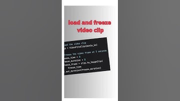 How to create movie freeze effects using Python #shorts