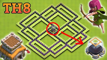 Clash of clans | NEW Town Hall 8 (Th8) Dark Elixir Farming Base | Best Th8 Base 2017