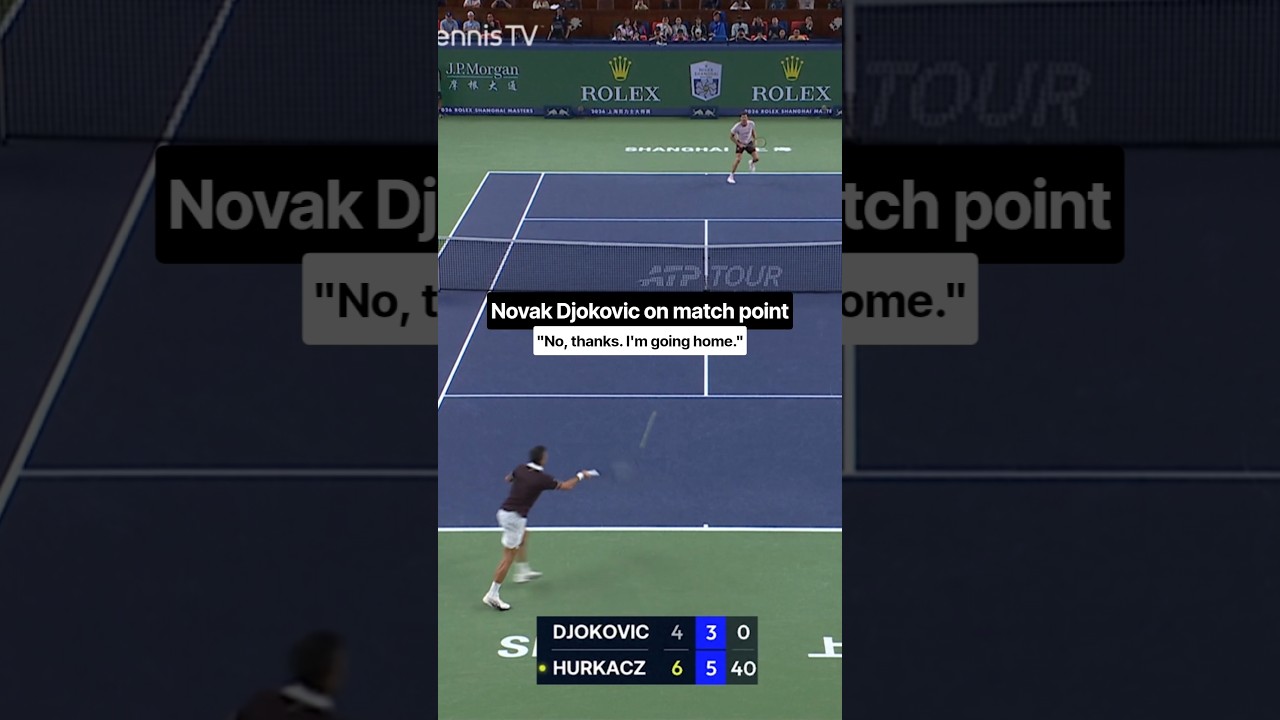 😅 Very rare to see Novak Djokovic doing that on match point | Shanghai  🎥 @tennistv @ATPTour